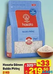 HASATA GÖNEN BALDO PİRİNÇ 2 KG fiyat ve kampanya bilgisi